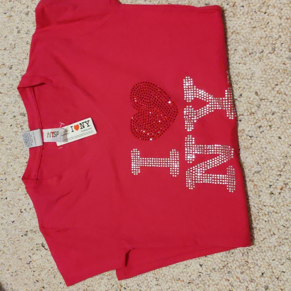 🔥I♥️NY pink tee nwt